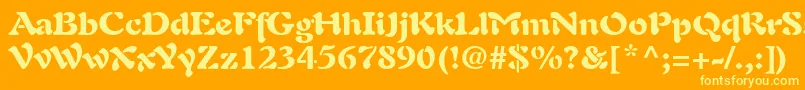 PaletteBlackSsiBlack Font – Yellow Fonts on Orange Background