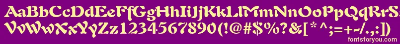 PaletteBlackSsiBlack Font – Yellow Fonts on Purple Background