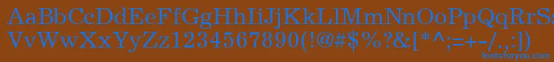 ExemplaryRegularDb Font – Blue Fonts on Brown Background