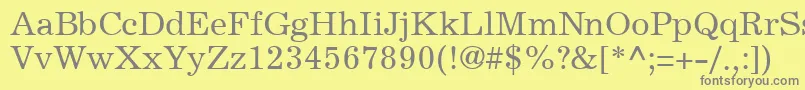 ExemplaryRegularDb Font – Gray Fonts on Yellow Background