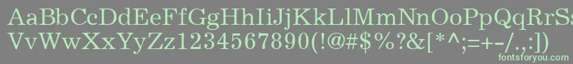 fuente ExemplaryRegularDb – Fuentes Verdes Sobre Fondo Gris
