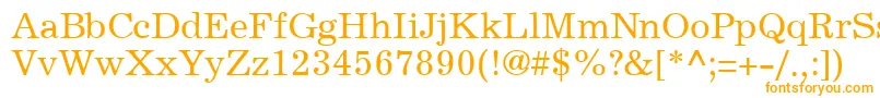 Więcej informacji o czcionce ExemplaryRegularDb Czcionka ExemplaryRegularDb – pomarańczowe czcionki na białym tle