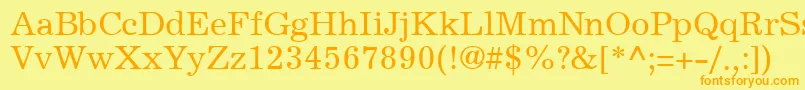 ExemplaryRegularDb Font – Orange Fonts on Yellow Background