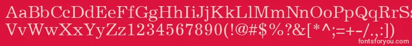 ExemplaryRegularDb Font – Pink Fonts on Red Background