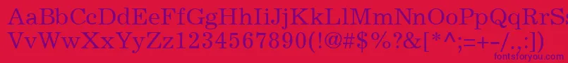 fuente ExemplaryRegularDb – Fuentes Moradas Sobre Fondo Rojo