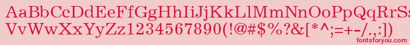 ExemplaryRegularDb Font – Red Fonts on Pink Background