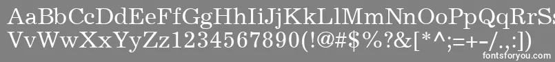 ExemplaryRegularDb Font – White Fonts on Gray Background