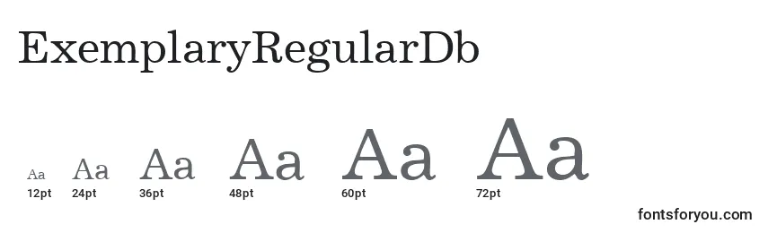 Размеры шрифта ExemplaryRegularDb
