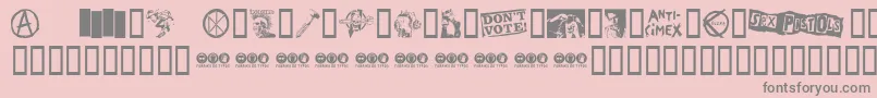 Punkd Font – Gray Fonts on Pink Background