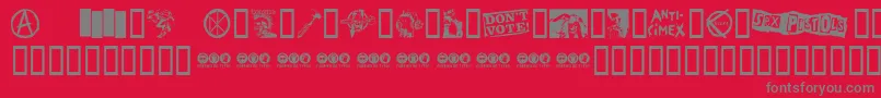 Punkd Font – Gray Fonts on Red Background