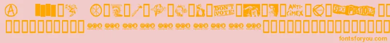 Punkd Font – Orange Fonts on Pink Background