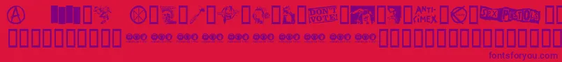 Punkd Font – Purple Fonts on Red Background