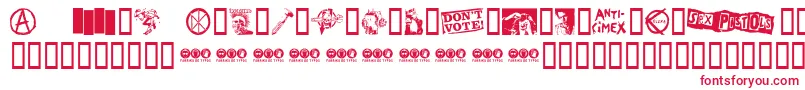 Punkd Font – Red Fonts on White Background