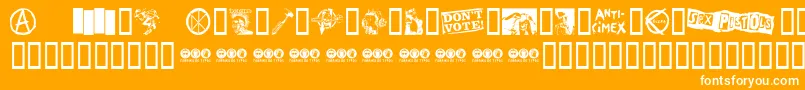 Punkd Font – White Fonts on Orange Background