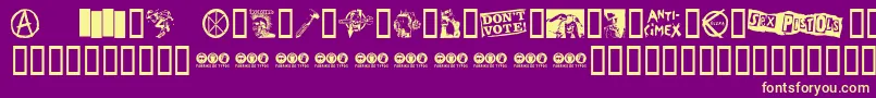 Punkd Font – Yellow Fonts on Purple Background