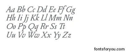 Überblick über die Schriftart PentagrammeosfItalic