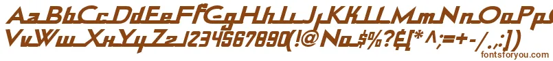 Шрифт ContinentalRailway – коричневые шрифты на белом фоне