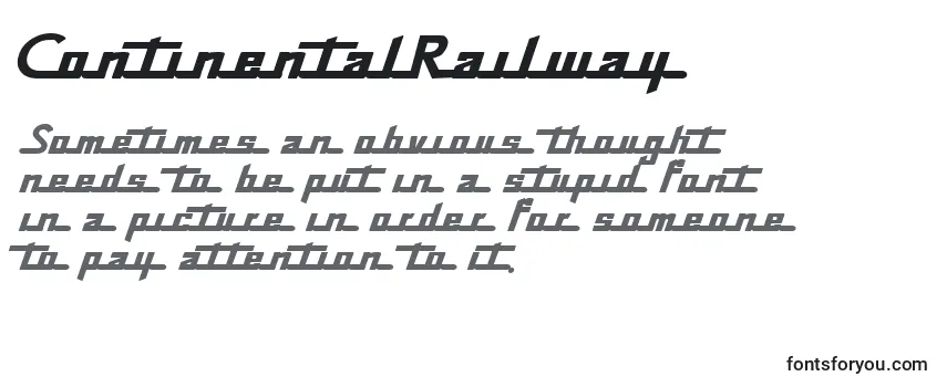 ContinentalRailway フォントのレビュー