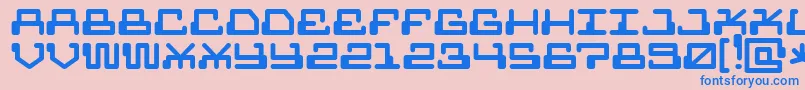 MrfuglesangClean Font – Blue Fonts on Pink Background