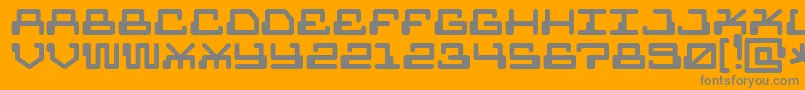 MrfuglesangClean Font – Gray Fonts on Orange Background