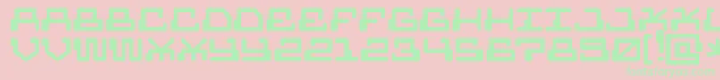 MrfuglesangClean Font – Green Fonts on Pink Background