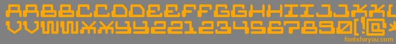 MrfuglesangClean Font – Orange Fonts on Gray Background