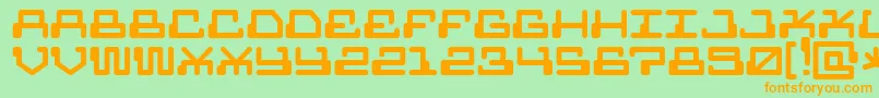 MrfuglesangClean Font – Orange Fonts on Green Background