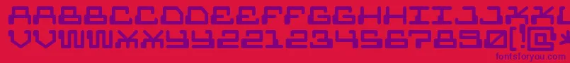 MrfuglesangClean Font – Purple Fonts on Red Background