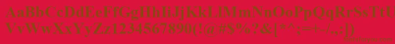 Timesbd0 Font – Brown Fonts on Red Background