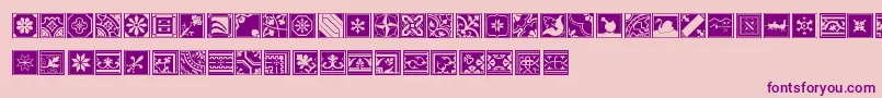 Tegel Font – Purple Fonts on Pink Background