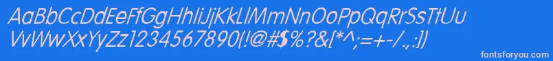 VolteItalic Font – Pink Fonts on Blue Background