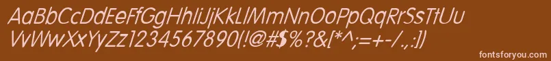 VolteItalic Font – Pink Fonts on Brown Background