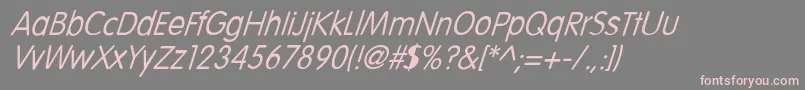 VolteItalic Font – Pink Fonts on Gray Background