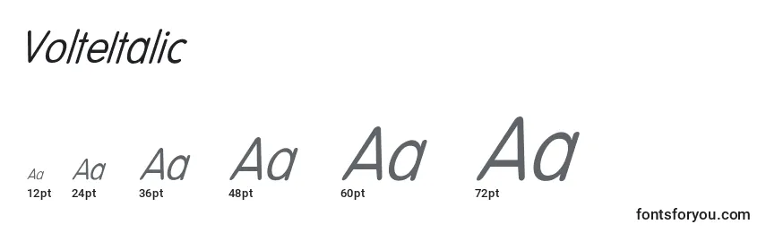 VolteItalic Font Sizes