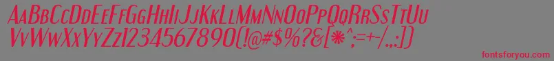 EngebrechtreRgIt Font – Red Fonts on Gray Background