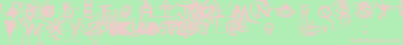 Fucksansjoder Font – Pink Fonts on Green Background