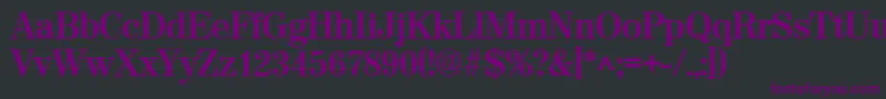 Police ValenciaBold – polices violettes sur fond noir