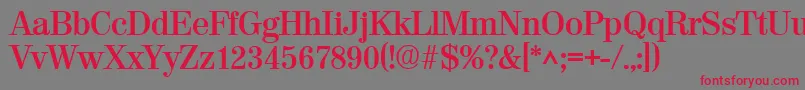 ValenciaBold Font – Red Fonts on Gray Background