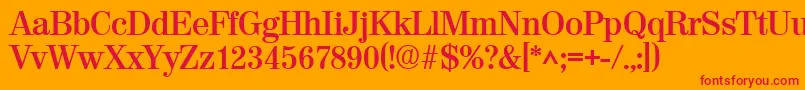 ValenciaBold Font – Red Fonts on Orange Background