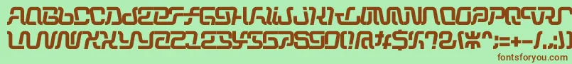 Шрифт Operation – коричневые шрифты на зелёном фоне