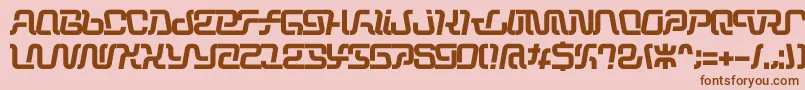Шрифт Operation – коричневые шрифты на розовом фоне