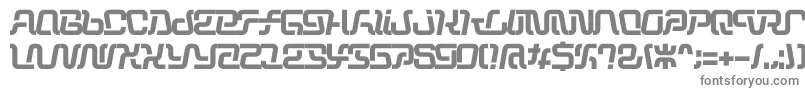 Operation-fontti – harmaat kirjasimet valkoisella taustalla