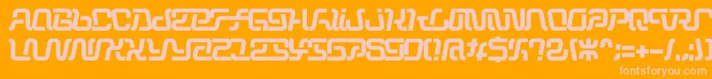 Operation Font – Pink Fonts on Orange Background