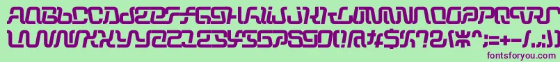 フォントOperation – 緑の背景に紫のフォント