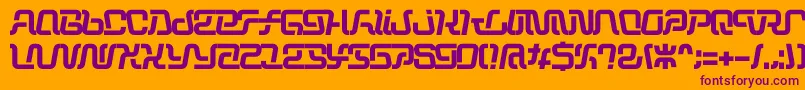 Operation Font – Purple Fonts on Orange Background