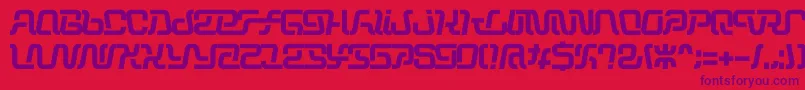 フォントOperation – 赤い背景に紫のフォント