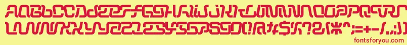 Operation Font – Red Fonts on Yellow Background