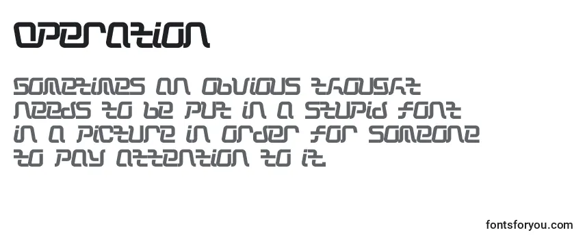 Review of the Operation Font