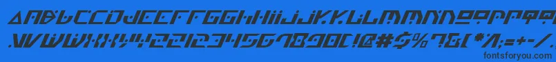 GenerationNthItalic Font – Black Fonts on Blue Background