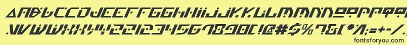 GenerationNthItalic Font – Black Fonts on Yellow Background